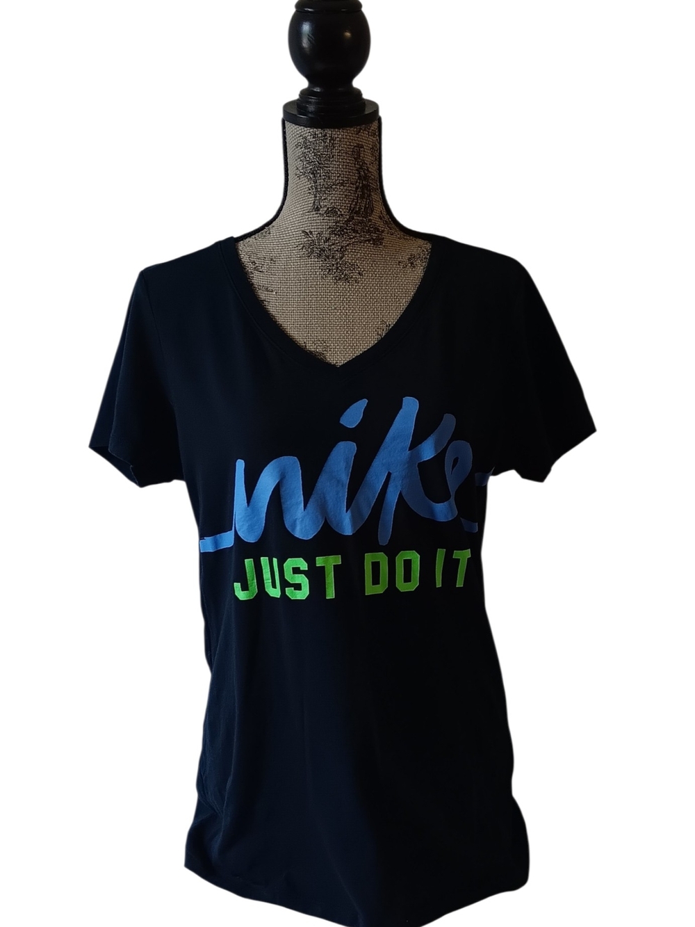 Nike Just Do It women's black short-sleeve activewear t-shirt size XL